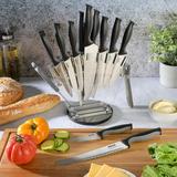 Gibson Soho Lounge 16 Piece Stainless Steel Cutlery Knife Set In Black w/ Acrylic Stand Stainless Steel in Black/Gray | 6 H x 15 D in | Wayfair