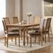 Regan Wood and Cane Upholstered Expandable 7 Piece Dining Set by Christopher Knight Home