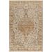 White 36 x 24 x 0.31 in Area Rug - Bungalow Rose Oriental Machine Made Power Loomed Area Rug in Gold | 36 H x 24 W x 0.31 D in | Wayfair
