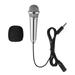 OUNONA Healifty Mini Karaoke Microphone Portable Vocal/Instrument Microphone for Voice Recording Chatting and Singing (Silver)