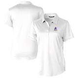 Women's Cutter & Buck White New England Patriots Throwback Logo Prospect Textured Stretch Polo