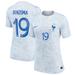 Women's Nike Karim Benzema White France National Team 2022/23 Away Breathe Stadium Replica Player Jersey