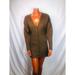 Zara Dresses | New Brown Zara Knit Mini Dress Long Sleeve Brown Formfitting Jacket Women's S M | Color: Brown | Size: S