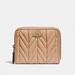 Coach Bags | Coach Beige Small Zip Around With Quilting F31600 Wallet | Color: Gold/Red | Size: Os