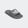 Badesandale ADIDAS ORIGINALS "LITE ADILETTE", Gr. 44,5, grau (grau three, cloud weiß, grau three), Synthetik, sportlich, Schuhe Badelatschen Pantolette Schlappen