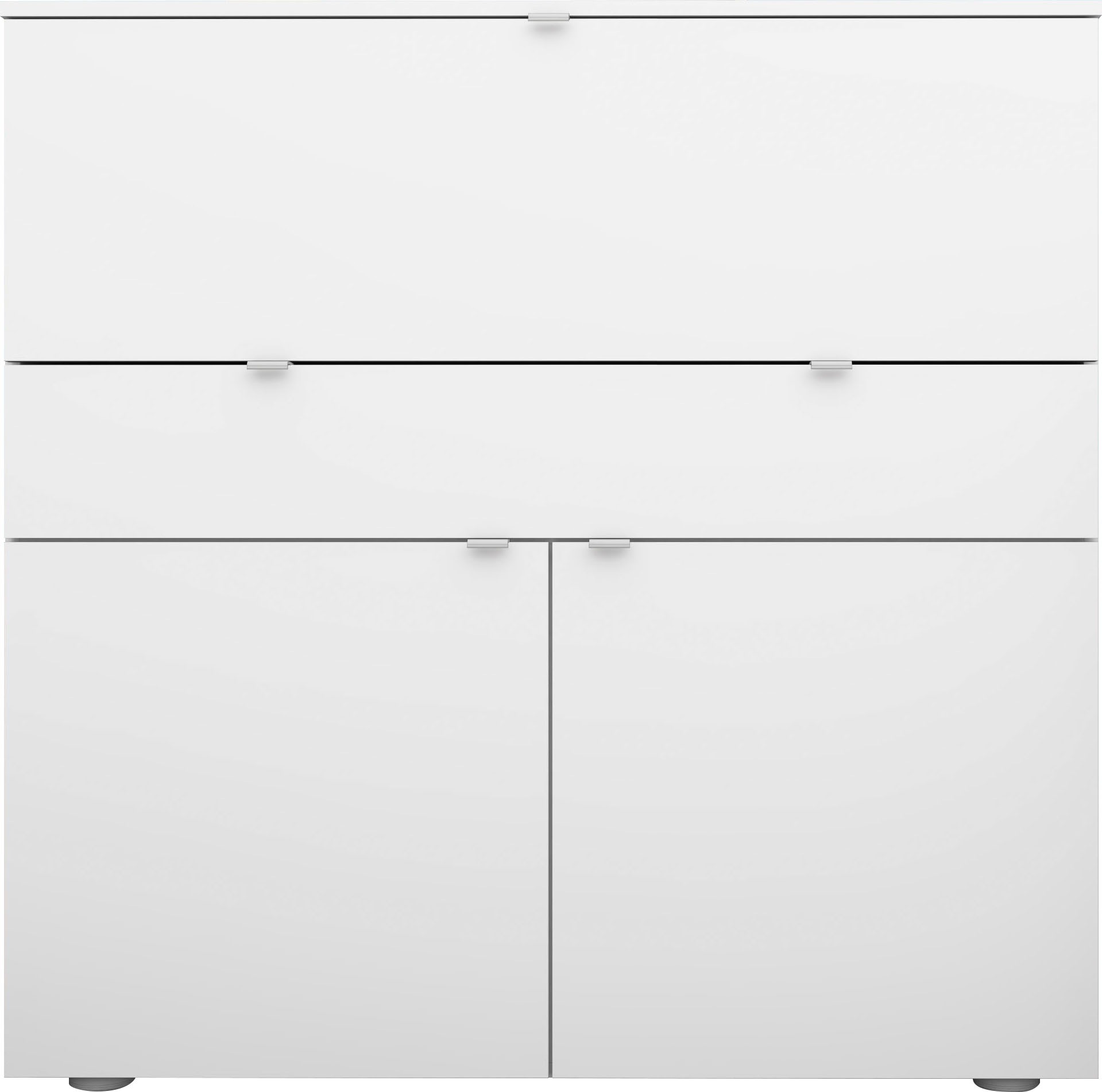 Sekretär BORCHARDT MÖBEL "Dolly", weiß (weiß matt), B:110cm H:109cm T:35cm, Sekretäre, Sekretär, platzsparend, Home-Office-Schreibtisch, Breite 110 cm, Made in Germany