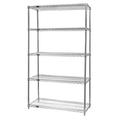 Quantum Storage WR74-1424C-5 5-Shelf Chrome Wire Shelving Unit - 14 x 24 x 74 in.