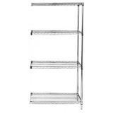 Quantum Storage AD86-1860S Stainless Steel Wire Shelving Add On Systems - 18 x 60 x 86 in.