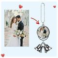 GROFRY Eye-catching Hanging Pendant Fine Workmanship Silver Color Double Side Sublimation Bell Decoration for Household