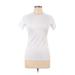 Active T-Shirt: White Solid Activewear - Women's Size Large