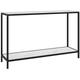 Table console Table d'entrée Bout de Canapé Blanc 120x35x75 cm Verre trempé 98267