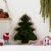 Tabletops Gallery Holiday Serveware 14" MANGO WOOD W/ENAMEL CHRISTMAS TREE Wood in Brown/Green | 4 H x 12 W x 15 D in | Wayfair TTU-J7307-EC