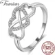 Bagues en argent regardé Trumium pour femme bague confortable argent regardé 925 zircon cubique