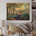 Millwood Pines Spring Forest Trees Under Sunset - Traditional Wood Wall Art Décor - Natural Pine Wood in Brown | 8 H x 12 W x 1 D in | Wayfair