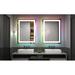 Orren Ellis Gaulrapp Anti-Fog RGB Backlit & LED Frontlit Bathroom/Vanity Mirror w/ Tempered Glass & ETL in White | 36 H x 28 W x 1.14 D in | Wayfair