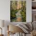 Millwood Pines River Through Birch Forest - Lake House Wood Wall Art Panels - Natural Pine Wood in Blue/Brown/Green | 12 H x 8 W x 1 D in | Wayfair