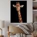 Ebern Designs Close Up Portrait Of A Giraffe V - Farmhouse Wood Wall Art Décor - Natural Pine Wood in Black/Brown | 12 H x 8 W x 1 D in | Wayfair