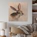 August Grove® Portrait Of Grey Hare Rabbit - Traditional Wood Wall Art Décor - Natural Pine Wood in Brown/Gray | 30 H x 30 W x 1 D in | Wayfair