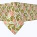 East Urban Home Square Tablecloth, 100% Cotton, Floral 203 Cotton in Gray/Green/Pink | 52 W x 52 D in | Wayfair 1323E4A67A924A10AB5DFB3F2E11112C