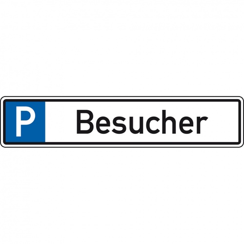 Schild I Parkplatzreservierungsschild Besucher, mit Befestigungsset 1, 520x110mm Image