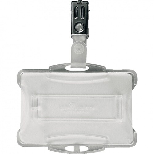 DURABLE Sicherheitsausweishalter mit Clip, transparent, Kunststoff, 54x85mm, 25/VE Image