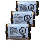 3.6v 700mAh HHR-P107 OXWINOU Rechargeable Cordless Phone Battery Compatible with for Panasonic HHR-P107 HHRP107 HHR-P107A HHRP107A Cordless Telephone (Pack of 3)