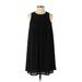 Ann Taylor LOFT Casual Dress - A-Line: Black Solid Dresses - Women's Size X-Small