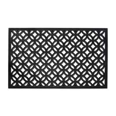 Lattice Rubber Doormat by DII in Black