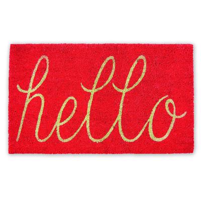 Coral Hello Doormat by DII in Pink