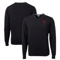 Men's Cutter & Buck Black Utah Utes Lakemont Tri-Blend V-Neck Pullover Sweater