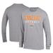 Men's Champion Gray Tennessee Lady Vols Primary Team Logo Stack Softball Powerblend Long Sleeve T-Shirt