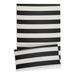 Black/White Stripe Outdoor Floor Runner 3X6 Ft Floor Coverings by DII in Black