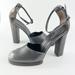 Gucci Shoes | Gucci Silver Graphite Leather Mary Jane Platform Agon Style Heels | Color: Silver | Size: Eu 40.5