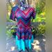 Lularoe Dresses | Lularoe Amelia Dress Size Medium M Amazing! | Color: Blue/Pink | Size: M