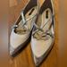 Zara Shoes | 2-Tone Flats | Color: Cream/Silver | Size: 7.5