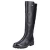 Stiefel REMONTE, Damen, Gr. 43, Normalschaft, schwarz, Leder, klassisch, Schuhe, Blockabsatz, Businesschuh, Langschaftstiefel Innenreißverschluss