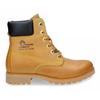 Schnürboots PANAMA JACK "Panama 03", Damen, Gr. 38, gelb (camelfarben), Nubukleder, kontrastfarbene Details, klassisch, Schuhe Schnürboots, mit weichem Schaftrand