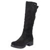 Winterstiefel RIEKER, Damen, Gr. 43, Normalschaft, schwarz, Textil, klassisch, Schuhe, Langschaftstiefel, Blockabsatz, mit Stretch