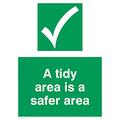 5er-Pack – Tidy Area Safer Area Schild – 150 x 200 mm – A5P