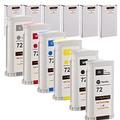 LKB 6PK Compatible HP72 Ink Cartridge Replacement with 130ML Use with designjet T1100 T1200 T1100ps T1120 SD-MFP T1120ps T2300 T610 T620 T770 Series printer (6 Pack) -UK