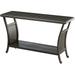 Hanover Traditions Outdoor Patio 50 Slat Top Console Table 2 Shelf Brushed Bronze Finish Rust-Resistant All-Weather - TRADCONTBL