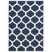 Chaudhary Living 5.25 x 7.5 Navy Blue and Off White Moroccan Rectangular Outdoor Area Throw Rug