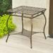 International Caravan Santa Fe Iron Nailhead Outdoor End Table