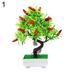 Artificial Plant 1Pc Artificial Fruit Tree Miniascape Wedding Party Home Office Desk Bonsai Decor Artificial Flower Fruit Tree Miniascape Restaurant Home Table Bonsai Decor