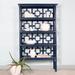 David Francis Furniture Sobe 51" H x 83" W Standard Bookcase Wood in Blue/White | 70.5 H x 41.5 W x 16.5 D in | Wayfair L6020-137