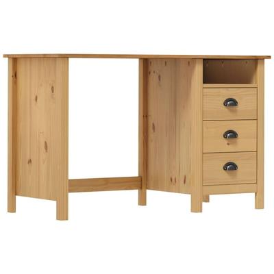 Vidaxl - Schreibtisch Hill mit 3 Schubladen 120×50×74 cm Kiefernholz Braun