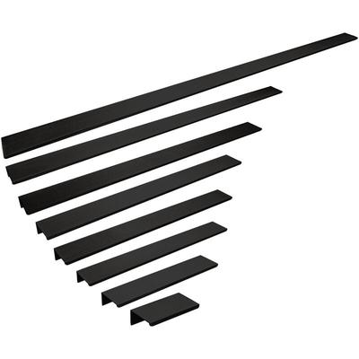 5er Pack - Alu Möbelgriff searl 330 mm schwarz eloxiert gebürstet Aluminium Griffleiste Image