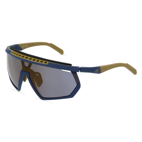 Adidas SP0029-H Unisex-Sonnenbrille Vollrand Monoscheibe Kunststoff-Gestell, blau
