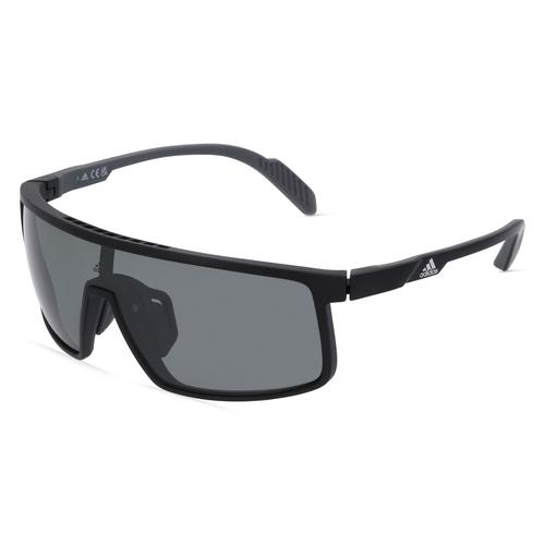 Adidas SP0057 Unisex-Sonnenbrille Vollrand Monoscheibe Kunststoff-Gestell, schwarz