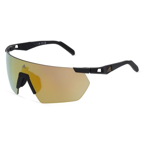 Adidas SP0062 Unisex-Sonnenbrille Vollrand Monoscheibe Kunststoff-Gestell, schwarz